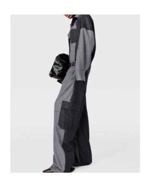 Stella McCartney Gray Paneled Oversized Shirt