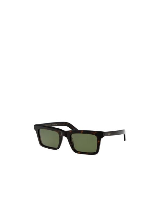 Retrosuperfuture Green 1968 Tortoiseshell Rectangular Frame Sunglasses for men