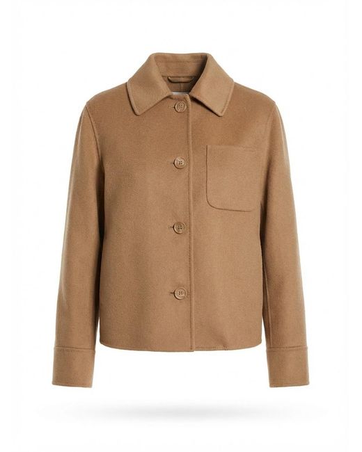 Max Mara Brown Long-Sleeved Casual Jacket
