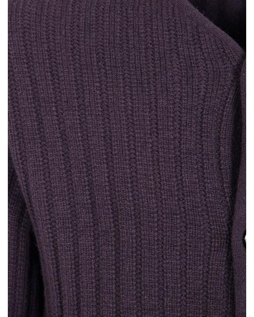 Lardini Blue Long Sleeve Buttoned Cardigan for men