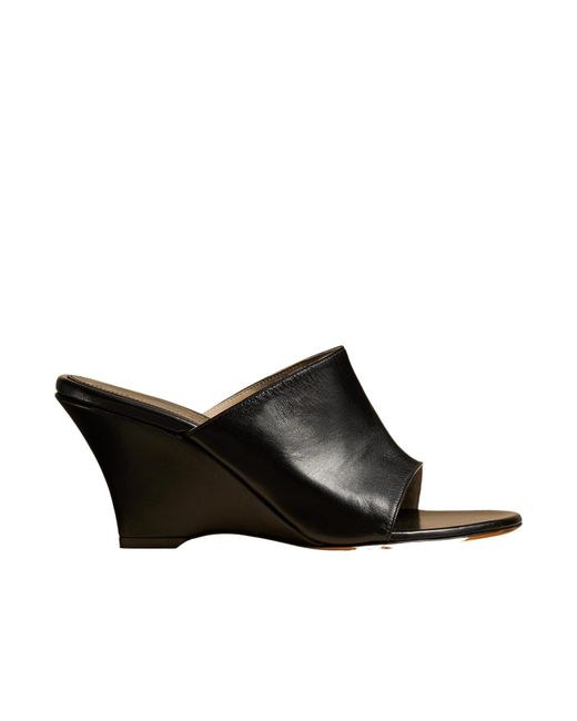 Khaite Black The Marion 75Mm Leather Sandals
