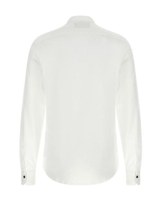 Kiton White Buba Snap-Front Shirt for men