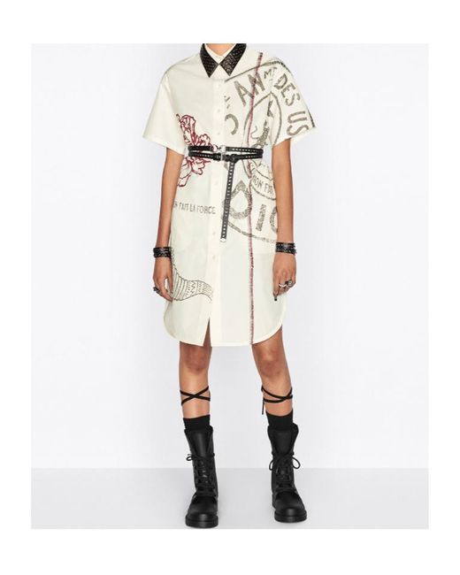Dior White Long Blouse