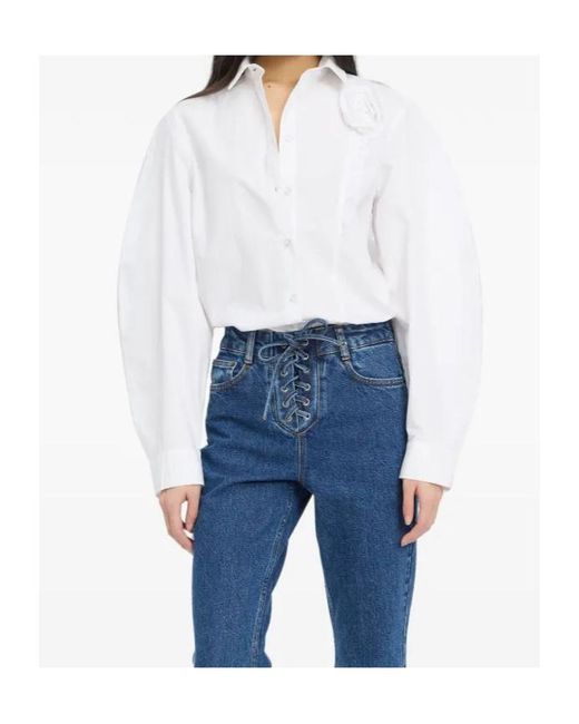 ROTATE BIRGER CHRISTENSEN White Oversized Shirt Bright