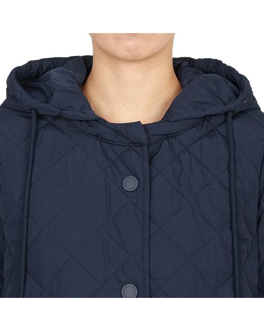 Weekend by Maxmara Blue Buttoned Drawstring Coat