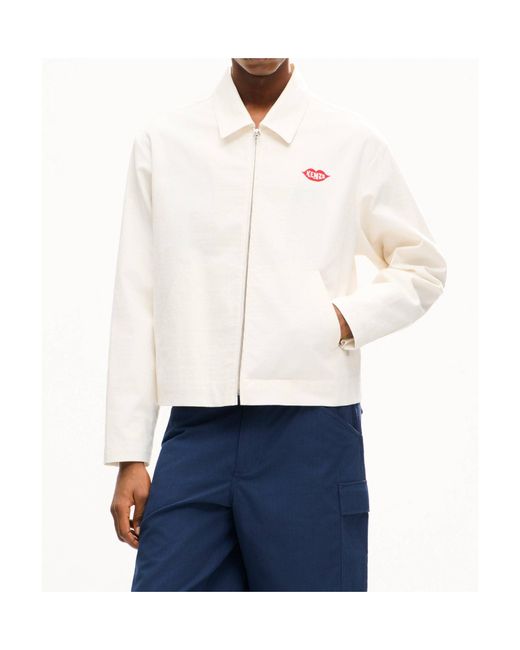 KENZO White Loves' Zipped Coach Jacket for men