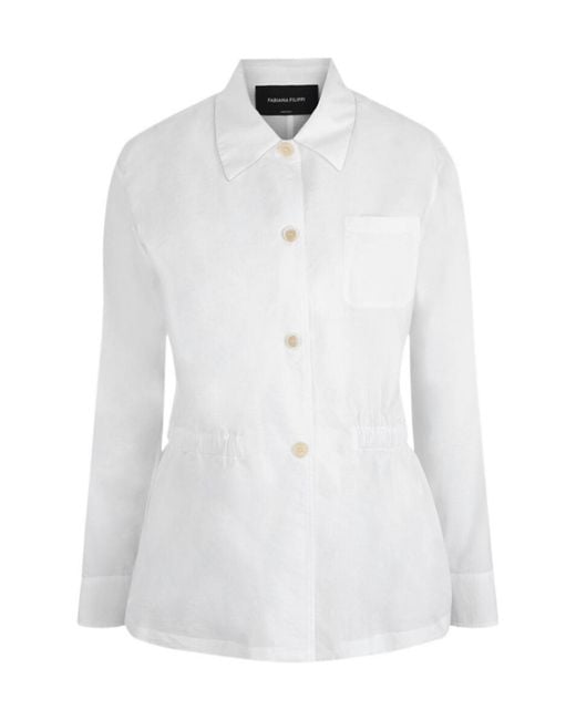Fabiana Filippi White Long-Sleeved Shirt