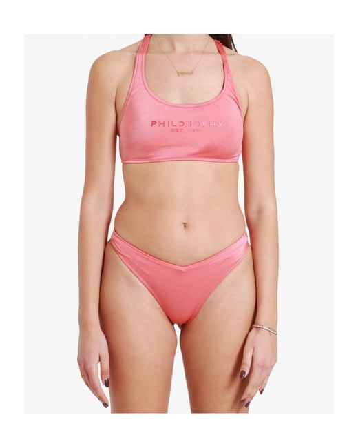 Philosophy Di Lorenzo Serafini Pink Logo Bikini