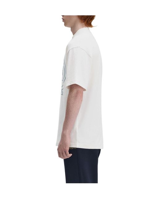Fred Perry White Crewneck Shortsleeve Tshirt for men