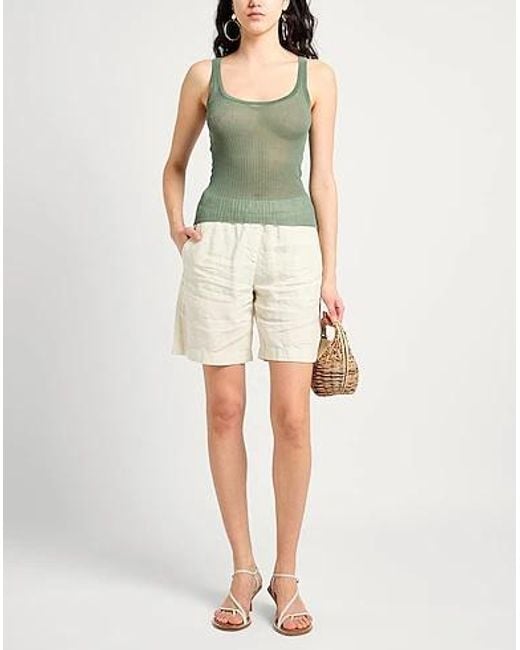 Max Mara Green Solid Sleeveless Knit Vest