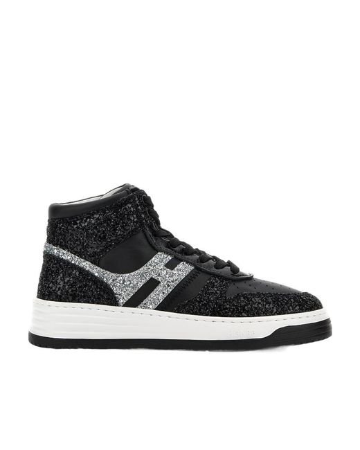 Hogan Black H630 High-Top Sneakers