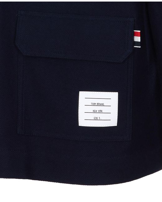 Thom Browne Blue Oversized Armband Parka for men