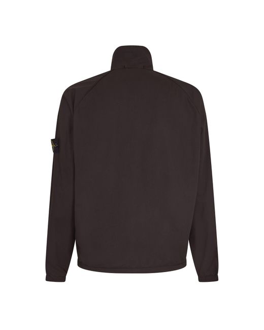 Stone Island Black Zippered Casual Jacket for men