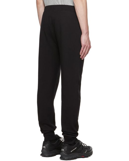 C P Company Black Lens-Detail Track Pants for men