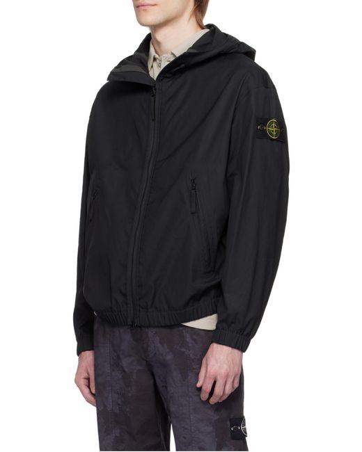 Stone Island Blue Watro-Tc Hooded Jacket for men