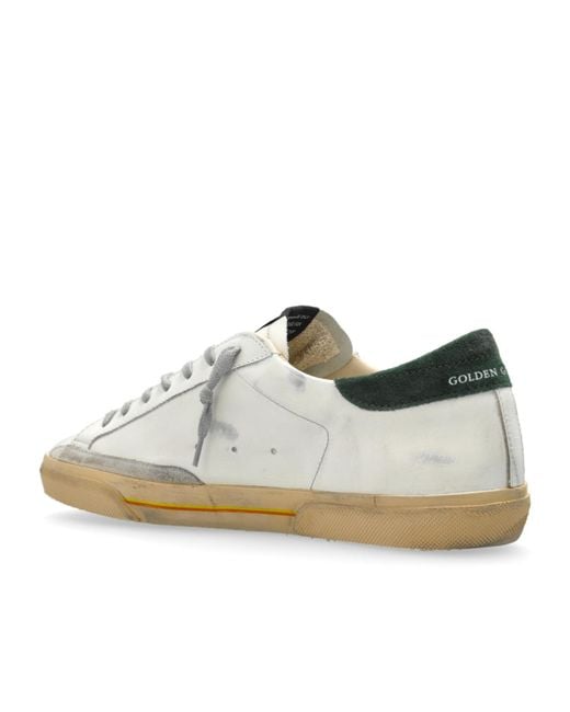 Golden Goose Deluxe Brand White Super Star Lace-Up Sneakers for men