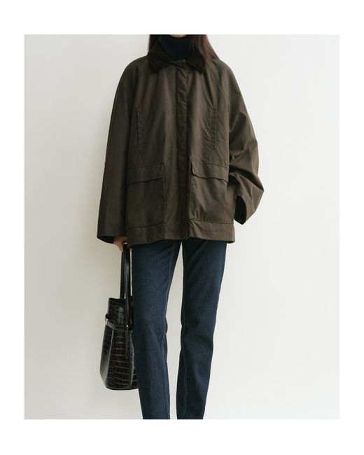 Totême  Green Totême Collared Pocket Detailed Jacket