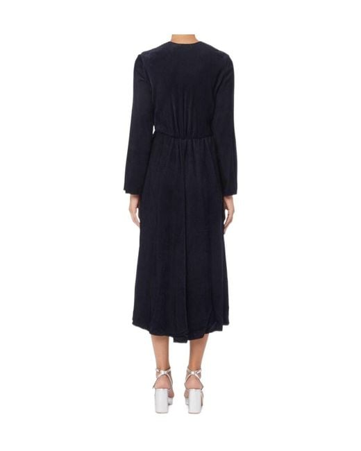 Forte_forte Blue Velvet Midi Dress