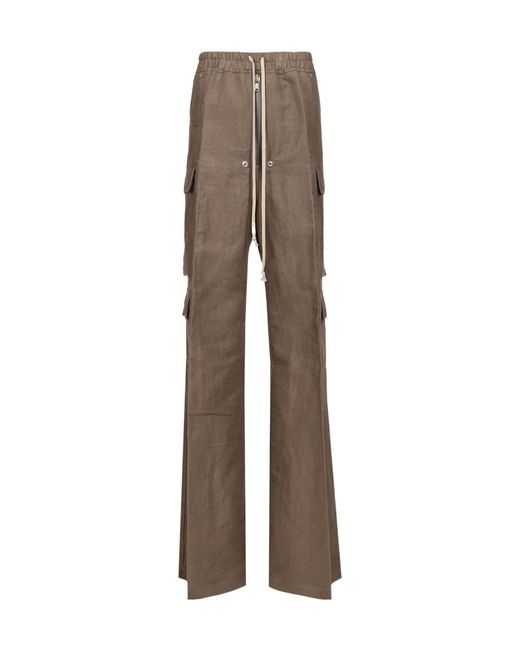 Rick Owens Brown Cargobelas Wide-Leg Pants for men