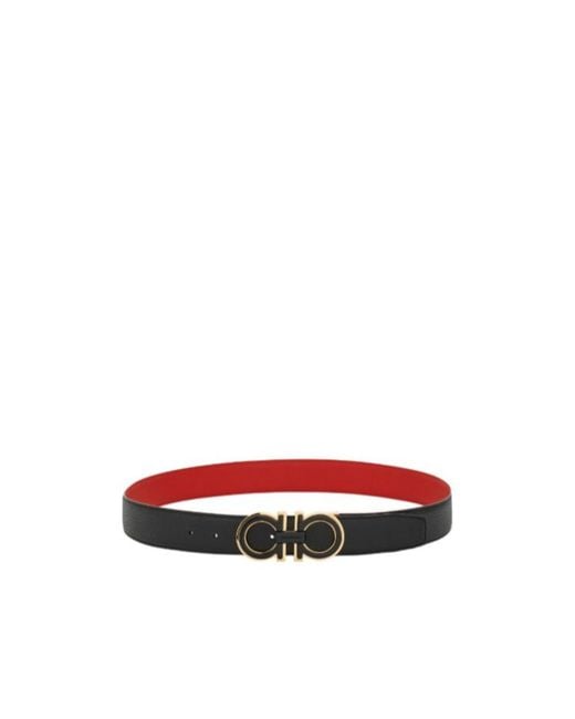Ferragamo White Gancini Belt for men
