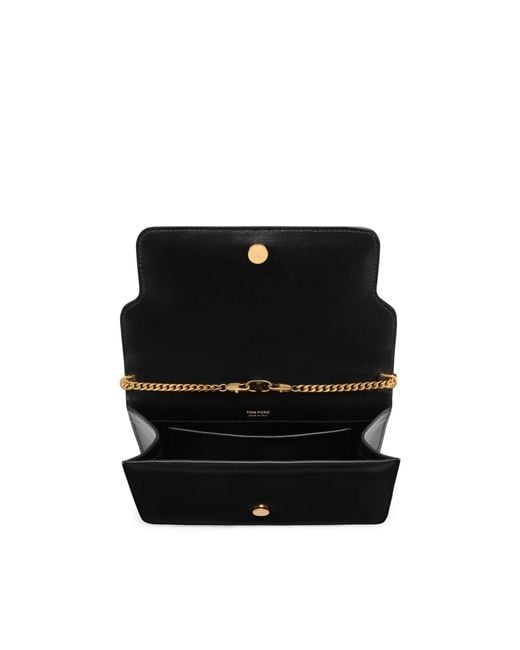 Tom Ford Black Whitney Logo Plaque Small Shoulder Bag