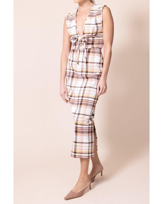 Zimmermann Natural Checked Skirt