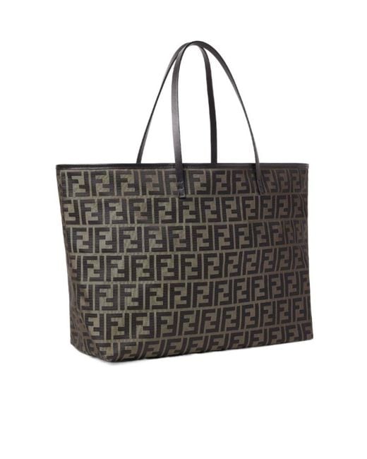 Fendi Black Ff Zucca Superlight Fabric Shopper