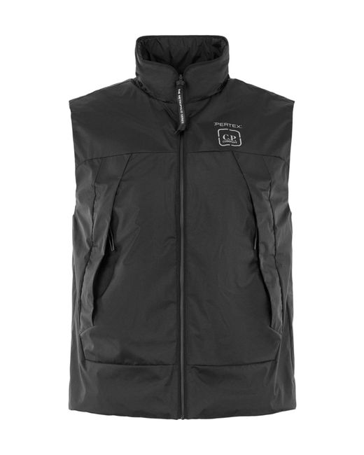 C P Company Black Waterproof Functional Vest for men