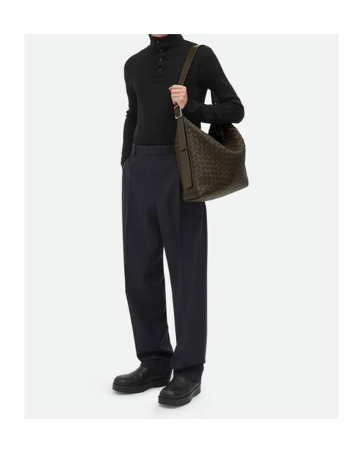 Bottega Veneta Multicolor Intrecciato Zipped Hobo Bag for men