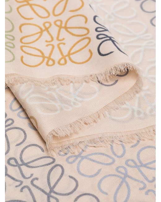 Loewe Pink Anagram Lines Scarf