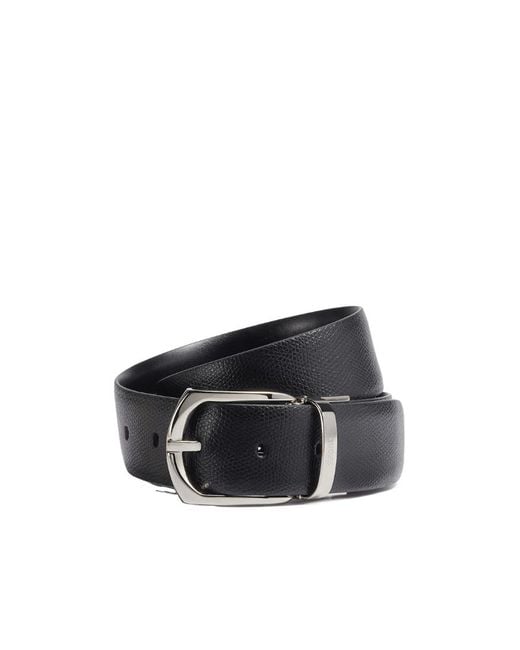 Zegna Multicolor Logo Detailed Reversible Buckle Belt for men