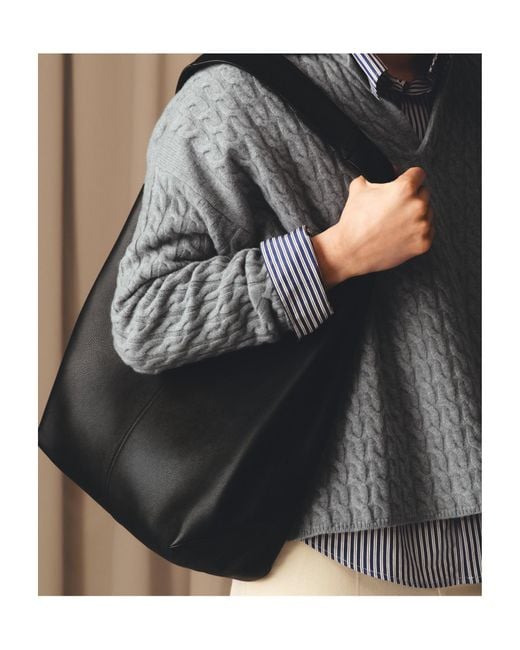 AMI Black Etienne Hobo Bag for men
