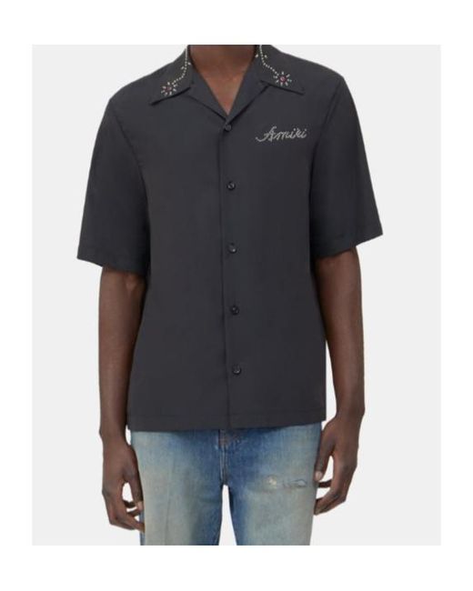 Amiri Black Stud Camp' Shirt for men
