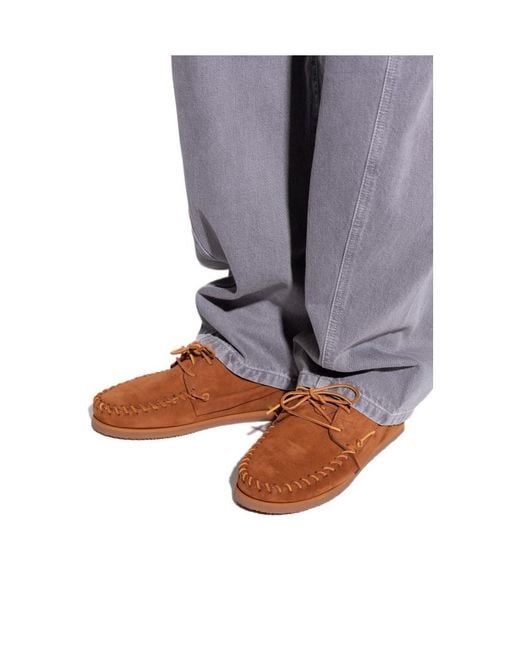 Isabel Marant Brown Strapped Loafers for men