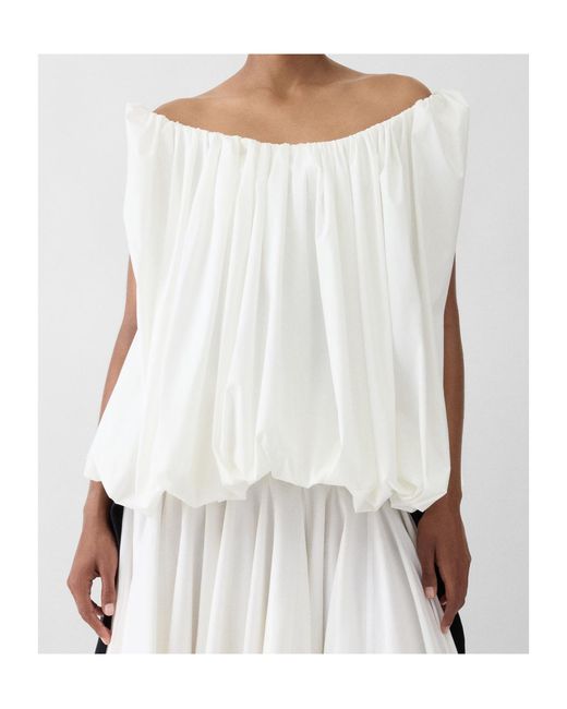 Jacquemus White Draped Top