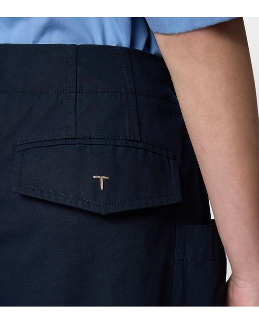 Tod's Blue Drawstring Poplin Trousers