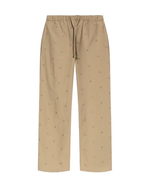 The Attico Natural The Embroidered Long Pants