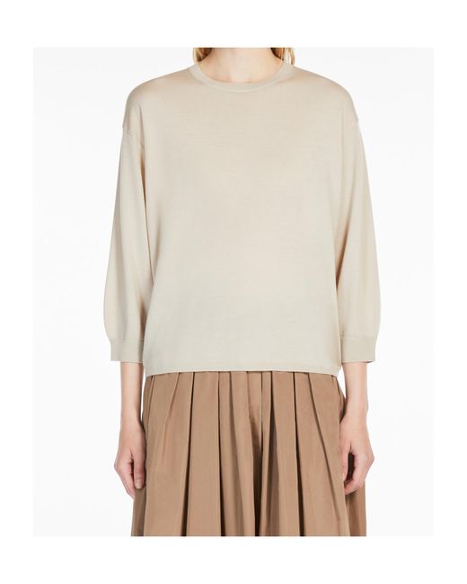 Max Mara Natural S Amici Three-Quarter Sleeve Sweater