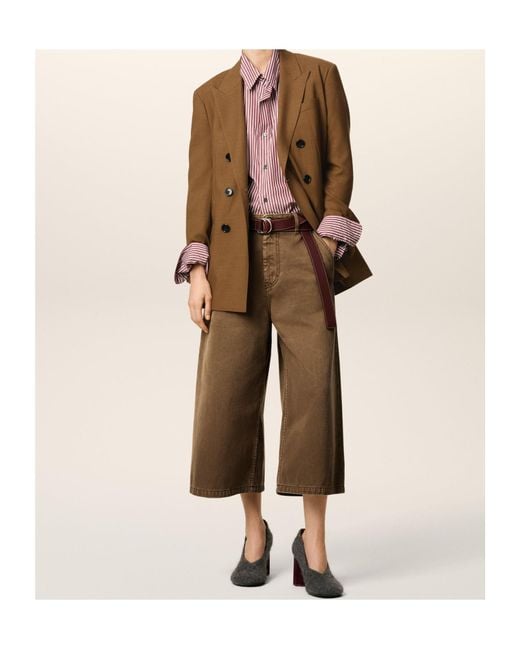 AMI Brown Double-Breasted Tailored Blazer
