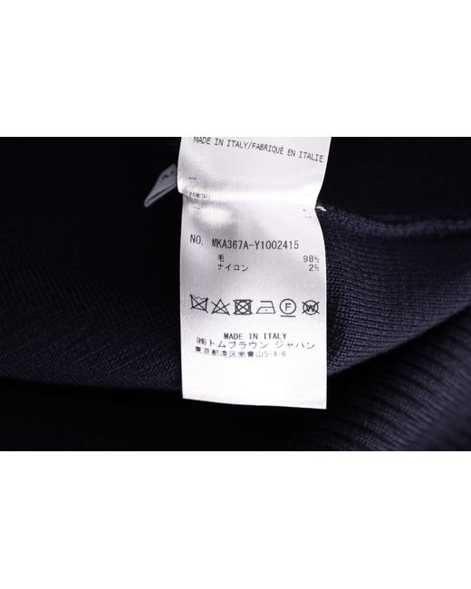 Thom Browne Blue Signature Stripe Trim Jumper for men