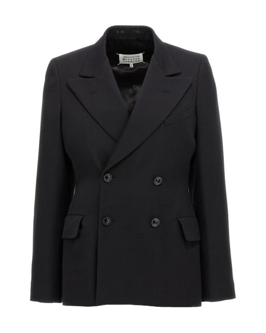 Maison Margiela Black Double-Breasted Blazer for men