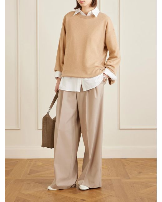 Allude Natural Crewneck Knit Sweater