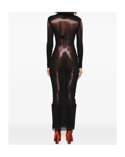 Jean Paul Gaultier Blue Body-Print Long Dress