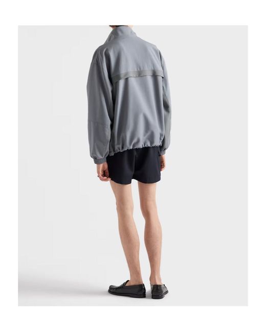 Prada Gray Mohair Wool Jacket for men