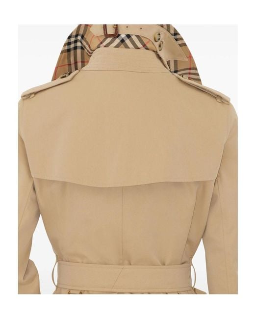 Burberry Natural Gabardine Short Kensington Heritage Trench Coat