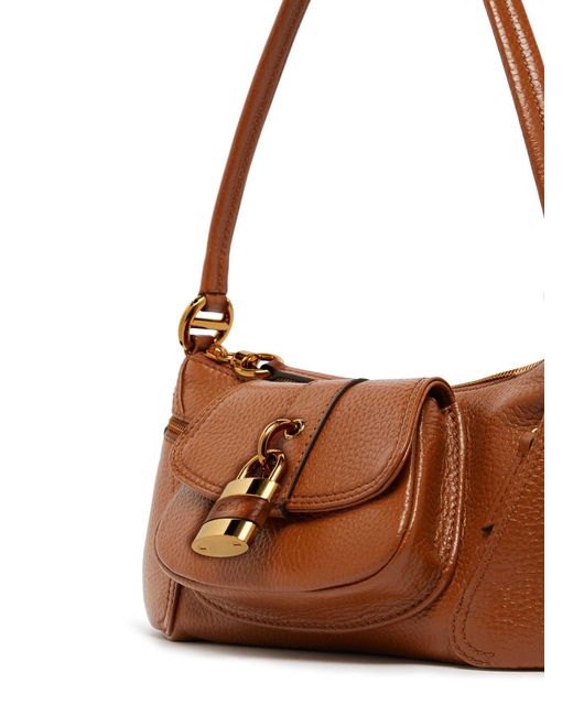 Chloé Brown Logo Shoulder Bag