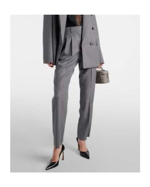 Stella McCartney Gray Wool Flannel Straight Pants