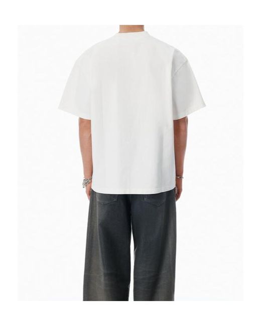 Alexander Wang White Short Sleeved Crewneck T-Shirt for men
