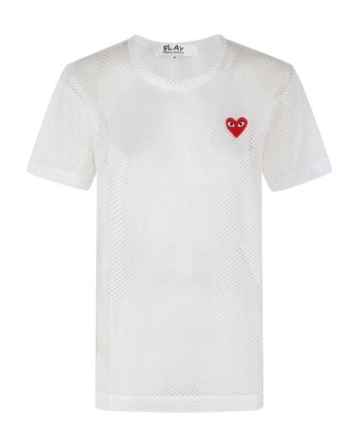 COMME DES GARÇONS PLAY White Crew Neck T-Shirt