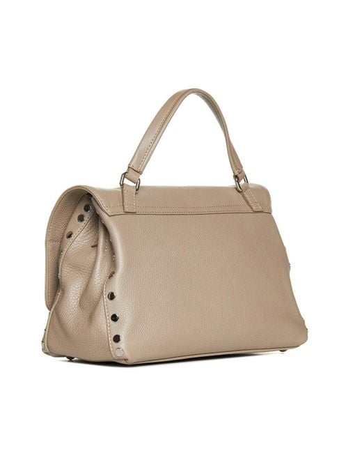 Zanellato Natural Postina Twist-Lock Top Handle Bag